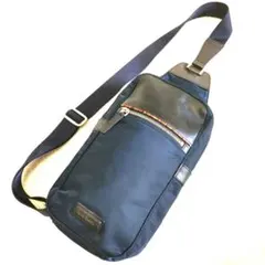 ポールスミス マルチストライプ ロゴプレート バイカラー ボディバッグ 美品