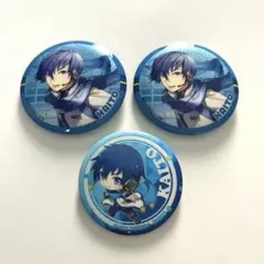KAITO VOCALOID 缶バッジ　３個まとめ売り　初音ミクあそーと　ボカロ