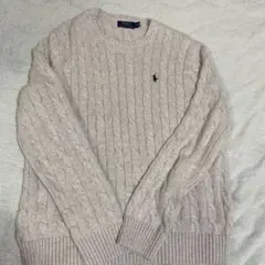 Polo Ralph Lauren ケーブルニット セーター ベージュ Lのサムネイル