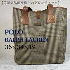 美品　ポロラルフローレン　グレンチェック　トートバッグ　千鳥格子　ヴィンテージのサムネイル