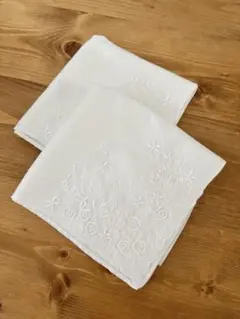 ブライダル　白ハンカチ　新婦　2枚セット