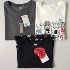 女の子 半袖 カットソー Tシャツ 120cm 3枚セット