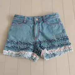 mezzo piano♡フリル付きデニムショートパンツ 140cm