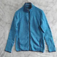 1104　Champion　トラックジャケットM/L 　青緑　US古着 レディスのサムネイル