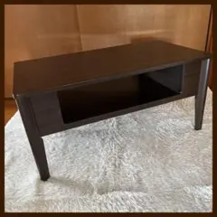 美品】大洋 クランツ センター コーヒーテーブル ウッド 美デザイン 2段