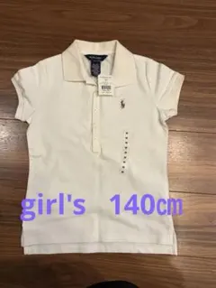 Ralph Lauren ホワイト girl'sポロシャツ 140㎝