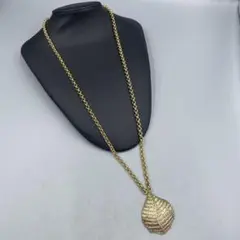 32ヴィンテージ DORLANリーフ型ゴールドトーンネックレス