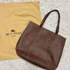 ETRO ペイズリー柄 トートバッグ PVC レザー 大容量 保存袋付のサムネイル