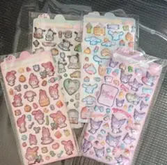 BONBON DROP サンリオキャラクター ぷくぷく泡シール 4枚セット