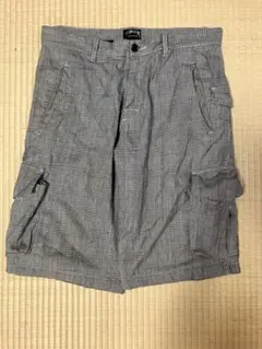 00s old stussy ショーツ w32 膝下 チェックのサムネイル