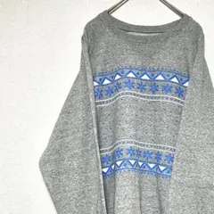 CAMPUSCREW スウェット トレーナー 薄手 雪 グレー L