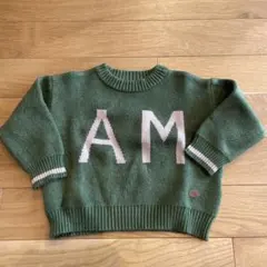 CLOUDY AM文字入りニットセーター　ベビー
