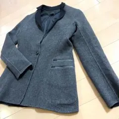 theory ジャケット サイズ2 グレー ブラック ウール セオリー