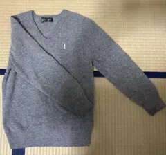 EASTBOY グレー Vネック 長袖セーター レディース 制服