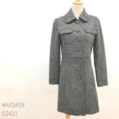 ギャップ GAP レディースツイードデザインロングコート 杢グレー Sのサムネイル