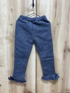 フリル付きダークグレー110サイズパンツ