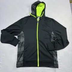 Under Armour フルジップジャケット ブラック/ライムスポーツMサイズ