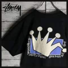 ステューシー stussy 半袖 Tシャツ 王冠 クラウン 両面プリント