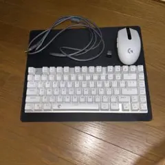ホワイト ゲーミングキーボード マウスセット