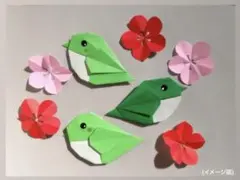 うぐいす　梅の花　折り紙　保育　壁面