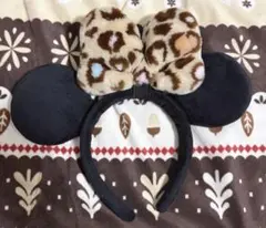 東京ディズニーカチューシャリゾートヒョウ柄 ミニーちゃんカチューシャミニーマウス