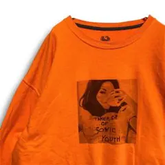 BOSR バンド スウェット 古着 オレンジ ソニックユース アーティスト