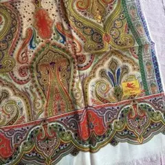 エトロ大判シルクストール　ペイズリー柄　美品　イタリア製
