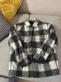 ユニクロ　ウール混合チェック柄ジャケット Mサイズ