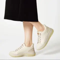 fitfit フィットフィット　ホワイト 厚底スニーカー 撥水加工　23cm 白のサムネイル
