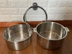 CRISTEL グラフィット 深型両手鍋24cm バスケット、フラットガラス蓋付のサムネイル