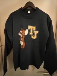 ジェリー刺繍ダークグリーントレーナー