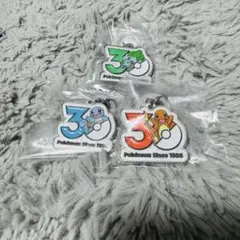 ポケモン 30周年 メタルチャームマスコット 3種セット