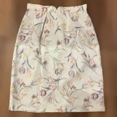 PROPORTION 膝丈スカート　チューリップ柄