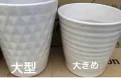DMW 胡蝶蘭 植木鉢 2個セット ホワイト デザイン鉢