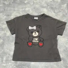CECIL McBEE くまモチーフ 半袖Tシャツ