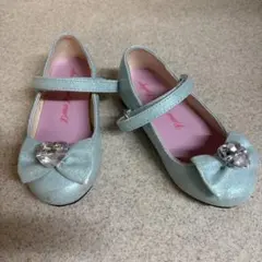 ビビディバビディブティックプレミアムシューズ17cmディズニー水色フォーマル