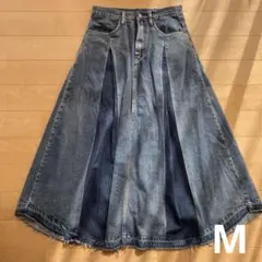 デニムフレアロングスカート M