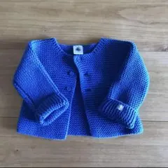 プチバトー　ガーター編みカーディガン　74