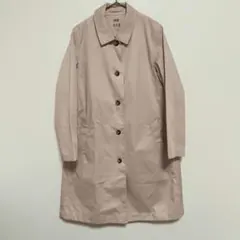 ユニクロ　ブロックテックステンカラーコート　S　くすみピンク　防風　撥水