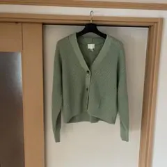 H&M ミントグリーン カーディガン Mサイズ