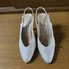 Oscar de la Renta スリングバック パンプス シルバーのサムネイル