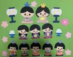 壁面飾り３月春ひなまつりおひなさま