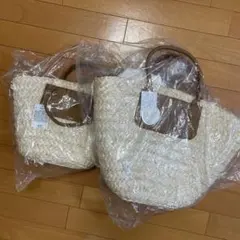 DEAN & DELUCA / 保冷ポーチ付 かごバッグ大小2点セットのサムネイル