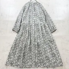 【美品】kilki キルキー 花柄シャツワンピース 長袖 総柄 ロング グレーのサムネイル