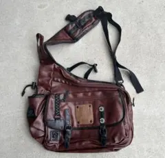 00's vintage アーカイブ　レザーショルダー　グランジ　y2k パンク