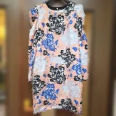 MSGM　ファー風フラワーパターンミニワンピース