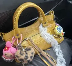 LUSH city bag マスタードイエロー grunge ショルダーバッグ