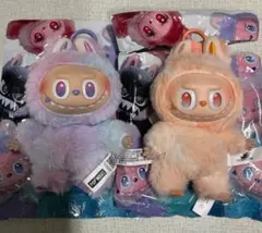 LABUBU 第三世代　3代目ラブブ　ぬいぐるみキーホルダー 紫 オレンジ
