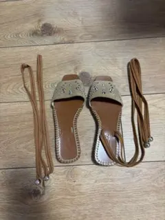 JIMMY CHOO レースアップ サンダル スタッズのサムネイル