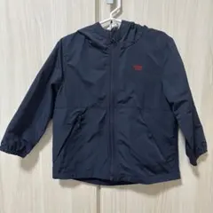 GLOBAL WORK フード付きジャケット S ネイビー　90 100 95